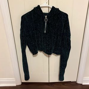 Dark green hoodie with zipper